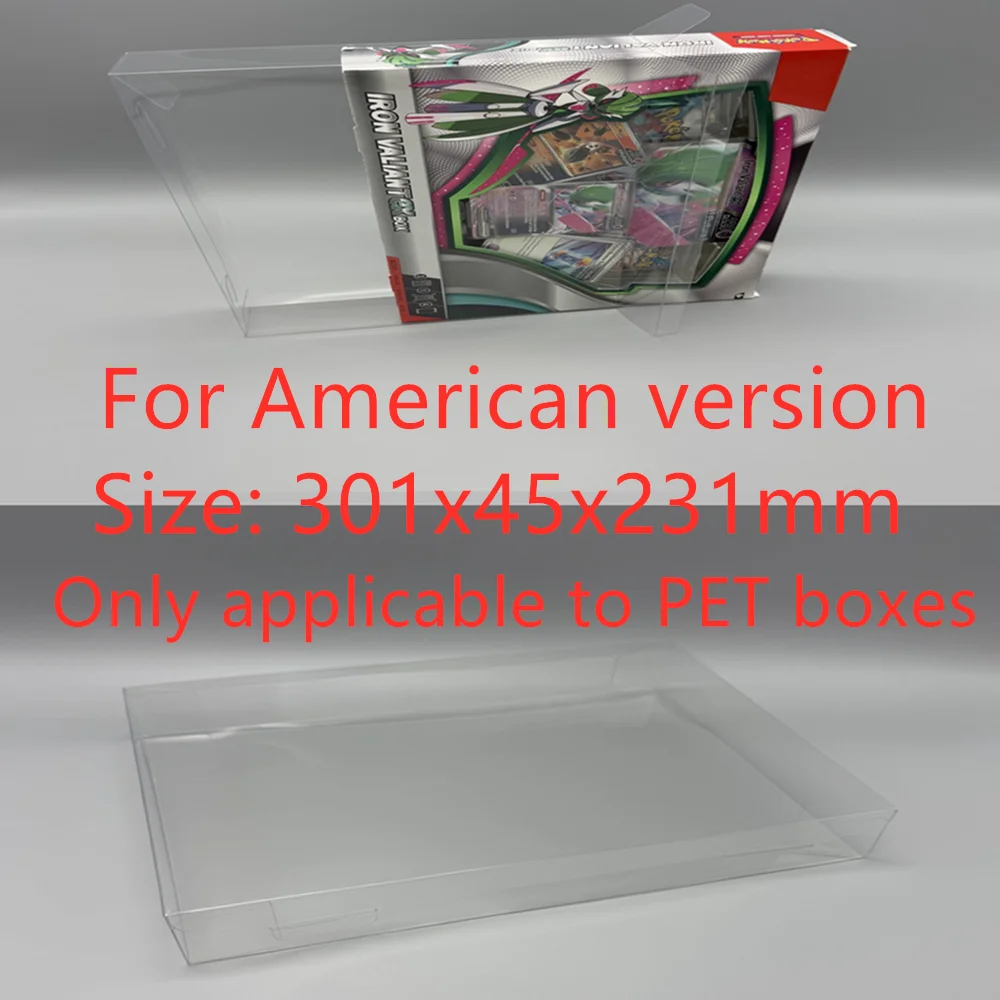 Caja de almacenamiento transparente a prueba de polvo para VBOX exBOX, funda protectora de plástico para exhibición de tarjetas, protector transparente PTCG PET