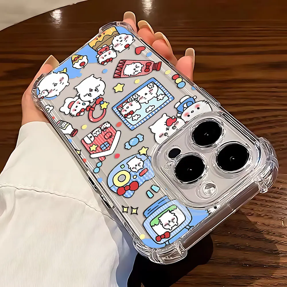 Preciosa funda de teléfono Chiikawa Hello Kitty para Samsung Galaxy S25 S24 S23 S22 S21 S20 Note20 FE Ultra Plus 4G 5G, funda anticaída de TPU - imagen 4