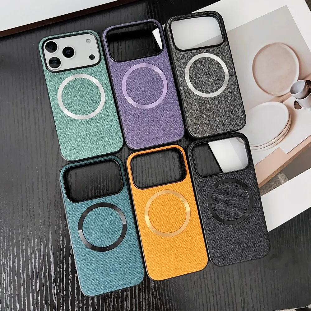 Para Apple iphone 17 Pro Max funda de lujo PU magnética carga inalámbrica funda protectora trasera para iphone 17 Air 17Pro Shell - imagen 2