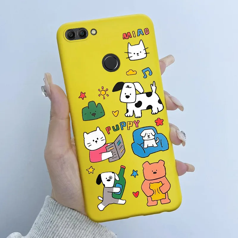 Para Huawei Y9 2018 Funda FLA-LX3 LX2 LX1 suave TPU Funda de silicona lindo astronauta Panda Funda de teléfono para Huawei Y9 (2018) Coque Funda - imagen 3