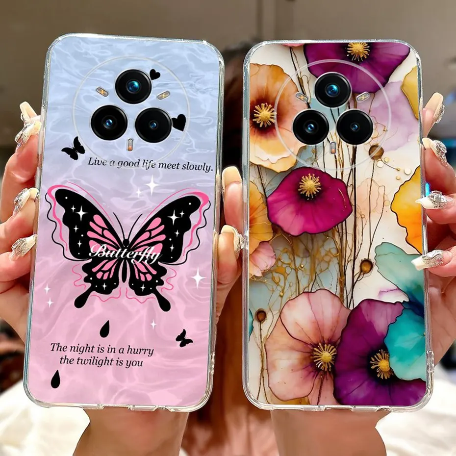 Funda de teléfono con pintura bonita para Realme 14 Pro + 14Pro 5G, funda trasera de silicona suave TPU para Realme 14 Pro Plus 5G, parachoques