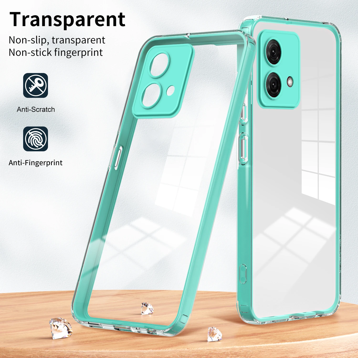 Para Motorola Moto G84 G54 funda dura de PC + TPU 3 en 1 funda protectora trasera transparente fundas de teléfono para Motorola Moto Edge 40 Neo