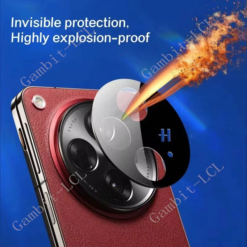 Película de lente de cámara negra para OnePlus Open Apex Edition OPPO Find N3 FindN3 OnePlusOpen, Protector de vidrio templado Original, 2 piezas - imagen 4