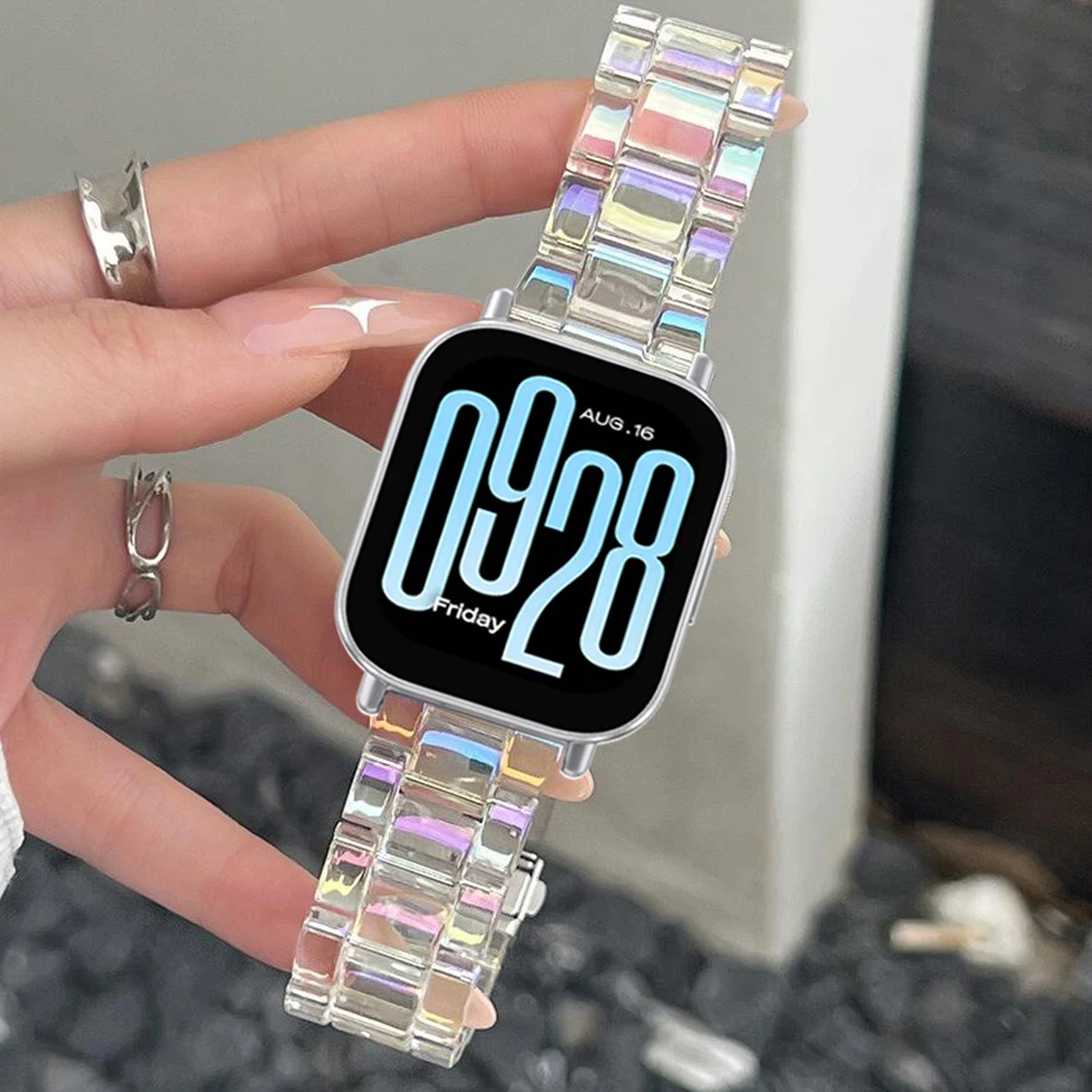 Correa de reloj transparente colorida de 22mm para Redmi Watch 5 3 Correa de resina limpia activa para Redmi Watch 5 Lite pulsera de moda Correa - imagen 2