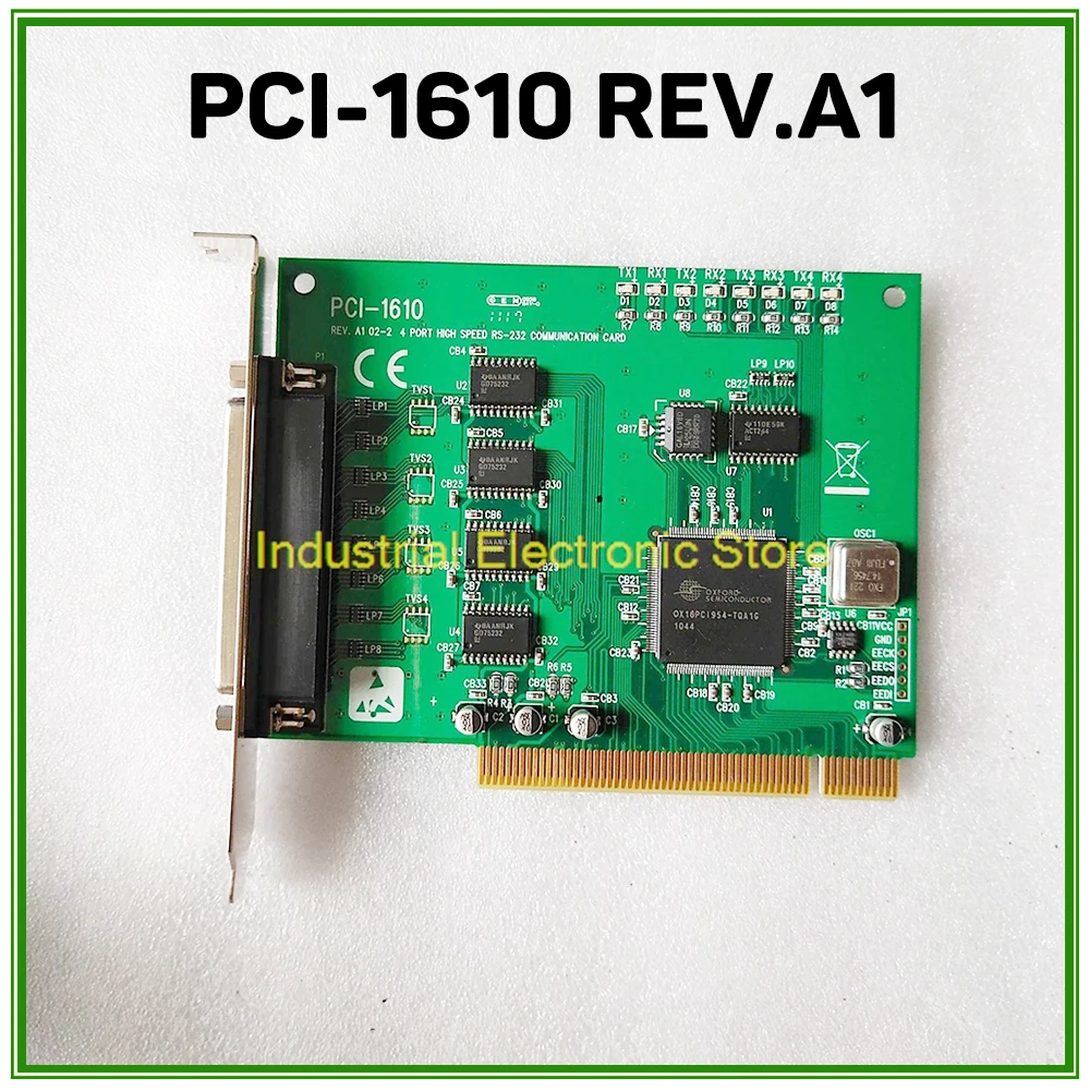 Buena calidad Tarjeta de comunicación PCI RS-232 de alta velocidad de 4 puertos protección contra sobretensiones PCI-1610 REV.A1 - imagen 3