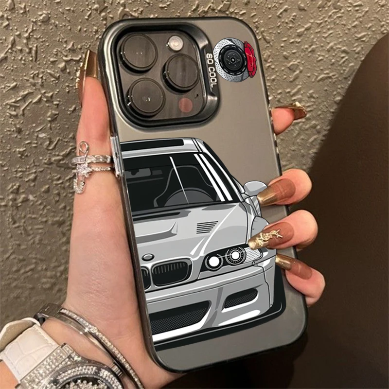 Funda IMD plateada electrochapada con estampado de coche a la moda para Xiaomi Redmi Note 14 13 12 11 10 Pro Plus 5G 12S 11 Redmi 14C 12 4G - imagen 2