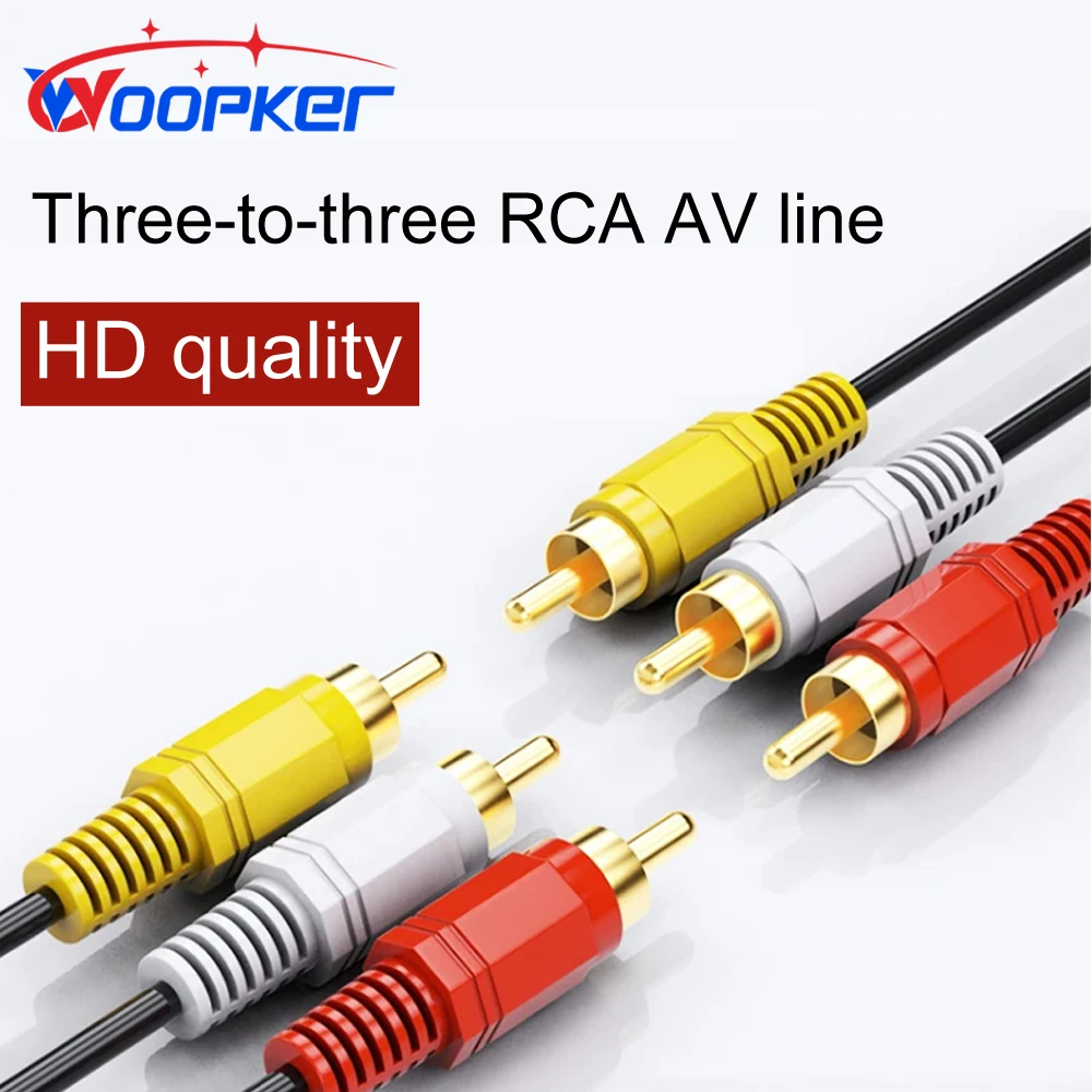 Cable macho 3RCA: cable de expansión AV, cable de enchufe, TV, adaptador de vídeo DVD para transmisión de audio y vídeo