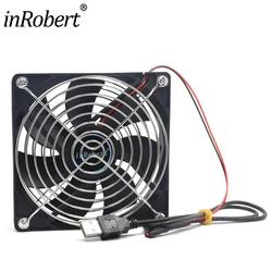 Ventilador Router USB 120mm Silencioso Refrigeración con Tornillos