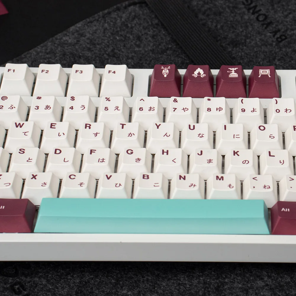 GMK Yuru-juego grande de teclas personalizadas, accesorio para teclado mecánico, perfil de cereza, Dye-Sub PBT, japonés, inglés, 61/64/68/75/84 - imagen 4