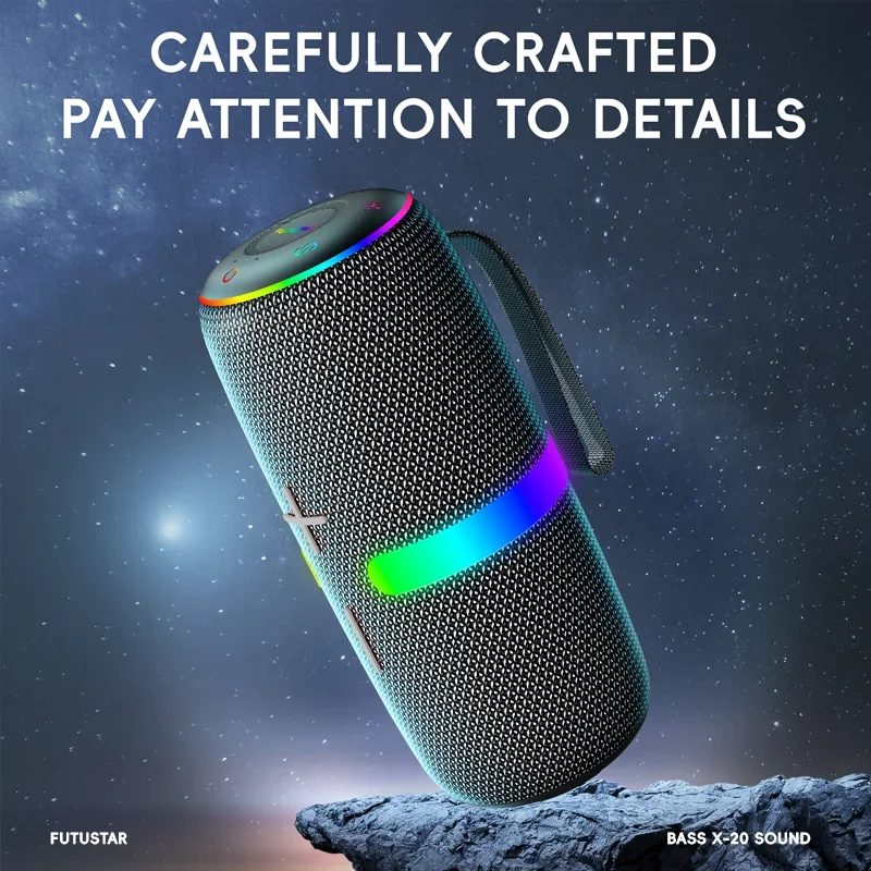 Altavoz portátil Bluetooth Boombox X20 de alta potencia de 30W subwoofer reproductor MP3 potente altavoz de pilar centro de audio compatible con TWS/TF - imagen 2