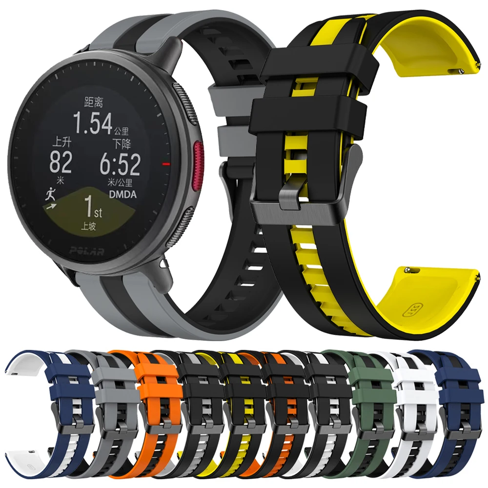 Correa de repuesto para POLAR Vantage V3 V2 M M2, correa de 20mm y 22mm Grit X Pro/IGNITE 3 2/Pacer/Unite, pulseras deportivas de silicona
