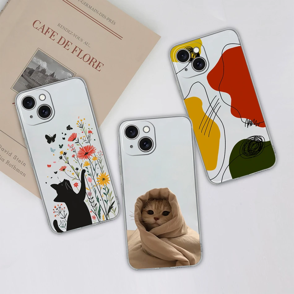 Para iPhone 15 Plus 15 Pro Max funda de teléfono mariposa de ensueño suave TPU silicona transparente carcasa ligera para iPhone15 parachoques - imagen 3