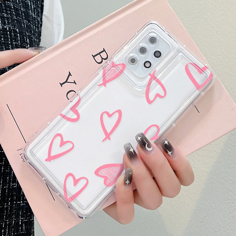 Funda de corazón de amor suave para Samsung S23 FE S24 Ultra Plus A54 5G A55 A15 A34 A33 A53 A14 A13 A05 A52 A32 A23 A24 A73 S21 S22 S20 FE - imagen 3