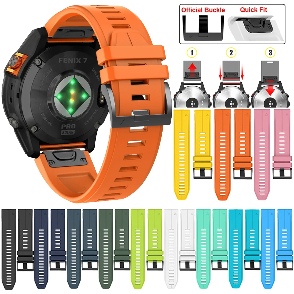 Correas de silicona para reloj Garmin Descent Mk2 Mk2i Mk1 G1/MARQ/Enduro 2 Epix Pro Gen 2 QuickFit, pulsera de 22mm y 26mm - imagen 2