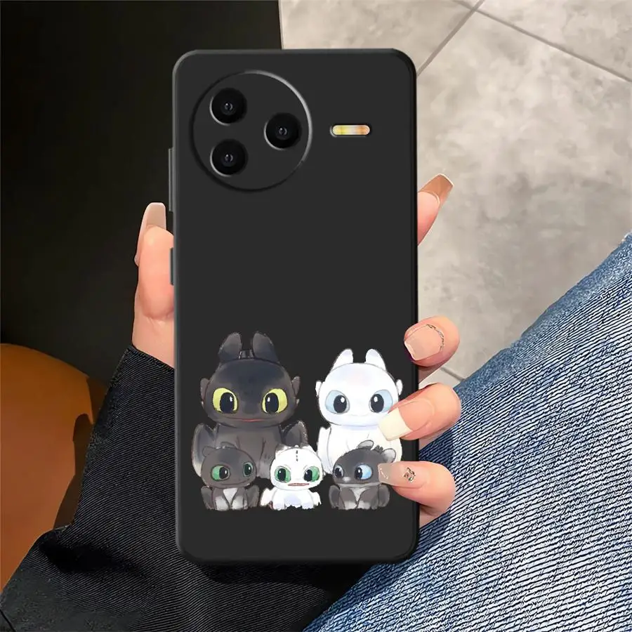 Funda de teléfono suave negra con bonito dragón de dibujos animados para Xiaomi Redmi 9 K40 K80 Pro 10 13C 14C 12C A4 A5 A1 A2 Plus A3 - imagen 3