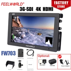 Feelworld FW703 Monitor Campo 7" IPS Full HD 4K HDMI SDI para DSLR Sony Nikon