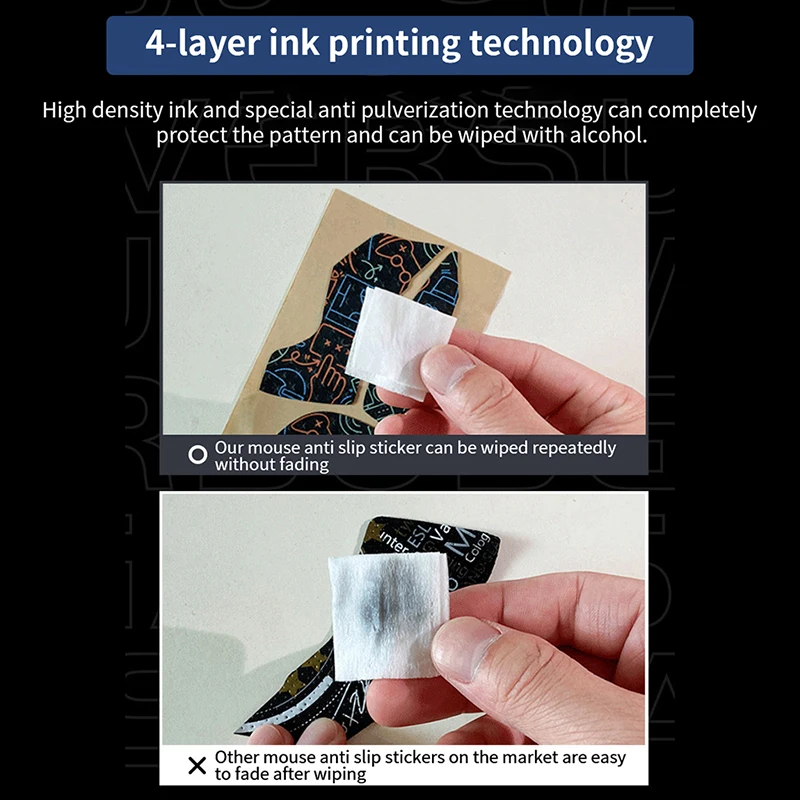 Pegatina de ratón hecha a mano, antideslizante, piel de lagarto, succionador de sudor para Razer Viper Ultimate, almohadilla de sudor inalámbrica, accesorios para jugadores - imagen 5