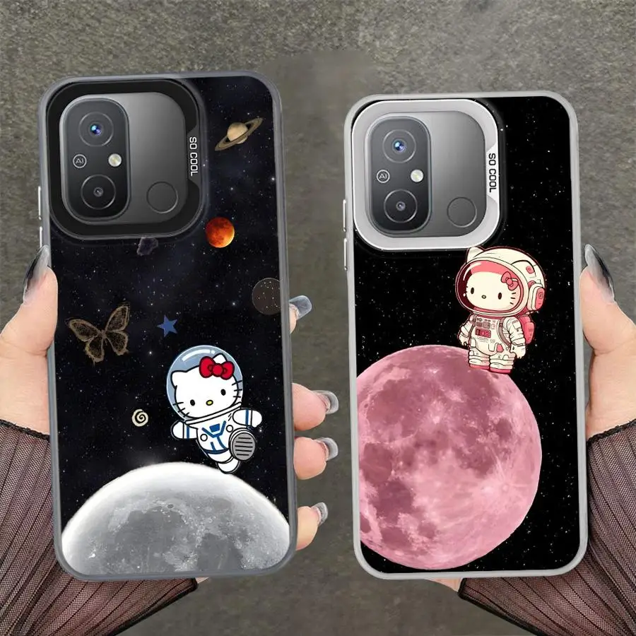 Funda trasera de teléfono con dibujos de gato h-elloS k-ittyS para Xiaomi Redmi 10C A1 A2 Plus 12C 9T K60 9C A5 13C 14C - imagen 5
