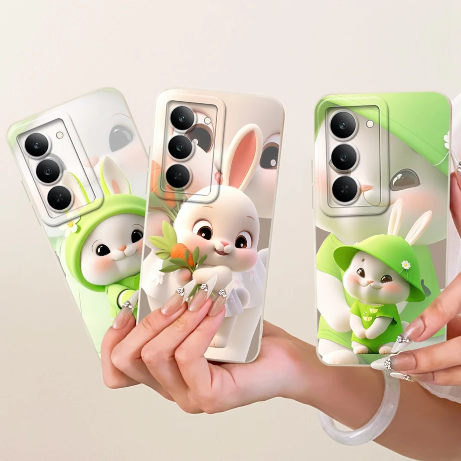 Para Realme 14X 5G funda bonita de gato pato funda de dibujos animados suave TPU a prueba de golpes funda de teléfono para Realme 14 14T Realme14 T Realme14X 5G bolsas - imagen 2