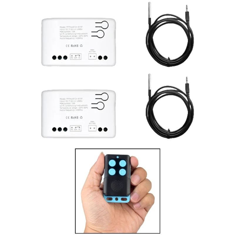 Cambio temperatura del hogar Control remoto Termostato Monitoreo energía 433MHz K1KF - imagen 3