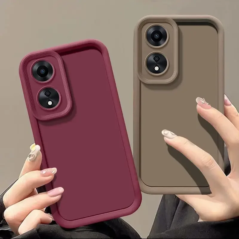 Para OPPO A98 funda OPPO A78 F23 A58 4G A38 A18 A78 Reno 8T 5G A58 funda suave OPPO A78 A58 A38 A18 A98 funda de teléfono suave mate caramelo