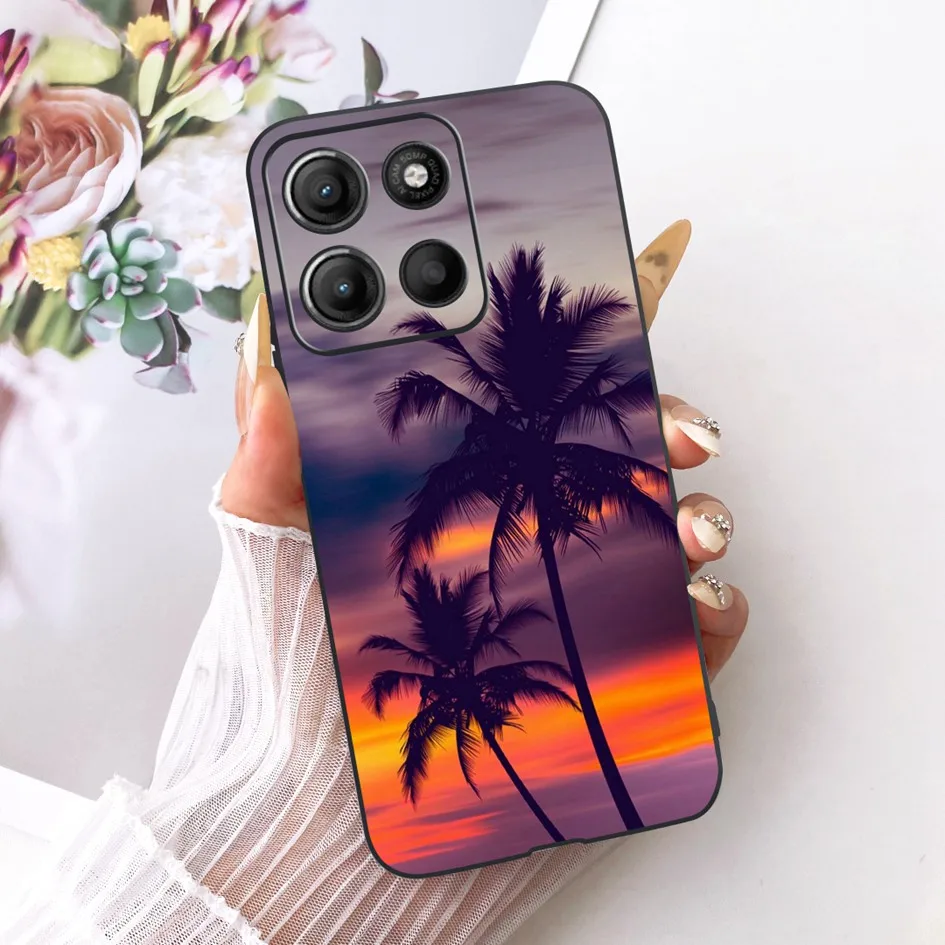 Para Motorola Moto G15 G75 funda Popular dragón León animales patrón suave negro TPU cubierta para Moto G15 Power G 15 G 75 fundas de teléfono - imagen 2