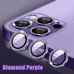 Protector Cristal Lente Cámara iPhone 13-16 Pro Max Plus – Diamante Metal