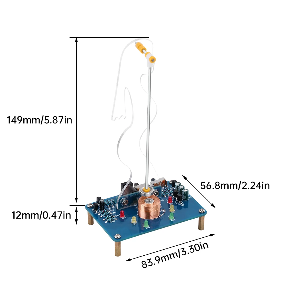 Kit de oscilación electrónica DIY, oscilación electromagnética, experimento de enseñanza y entrenamiento práctico, piezas de ejercicio de soldadura - imagen 4