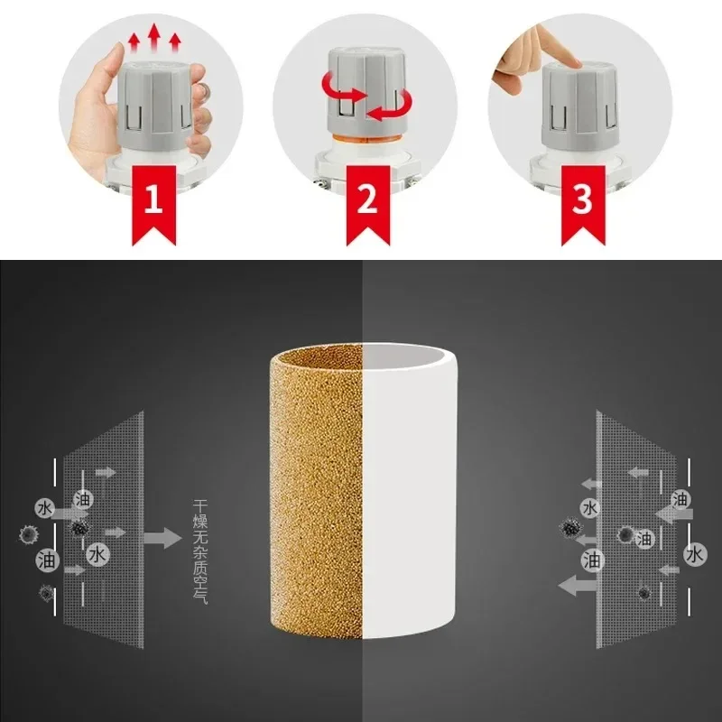 Filtros neumáticos AW2000-02 AW3000-03 AW4000-04 controlador separador de agua y aceite de aire filtro de compresor regulador de presión de aire - imagen 5