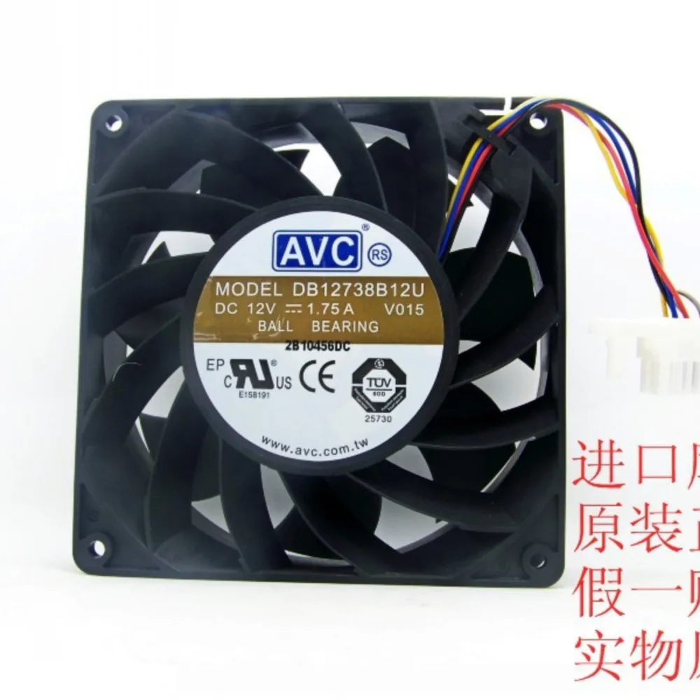 Ventilador 12038 para ventilador de ventilación industrial AVC de 120 mm, DB12738B12U, 12 V 1,75 A, refrigeración del chasis para GPU y plataformas minerarias - imagen 5