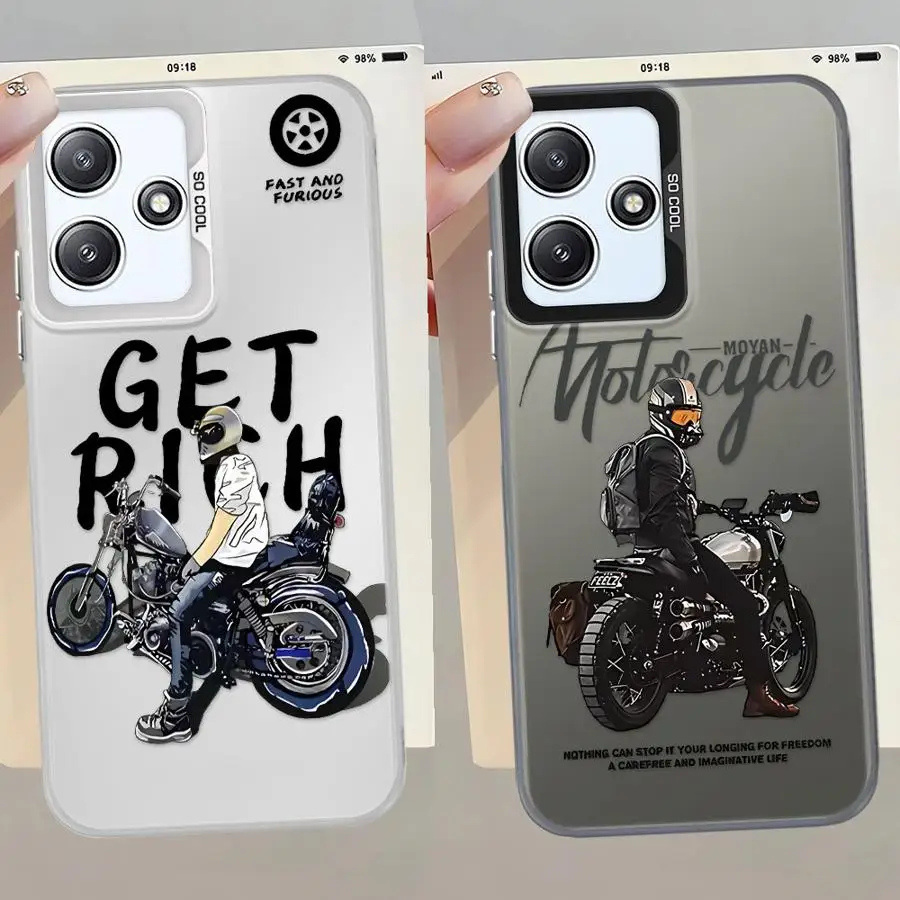 Funda de teléfono para Xiaomi Redmi A4 12 13C 12C A3x A1 A3 A2 Plus 13 14C funda suave locomotora masculina fresca de moda