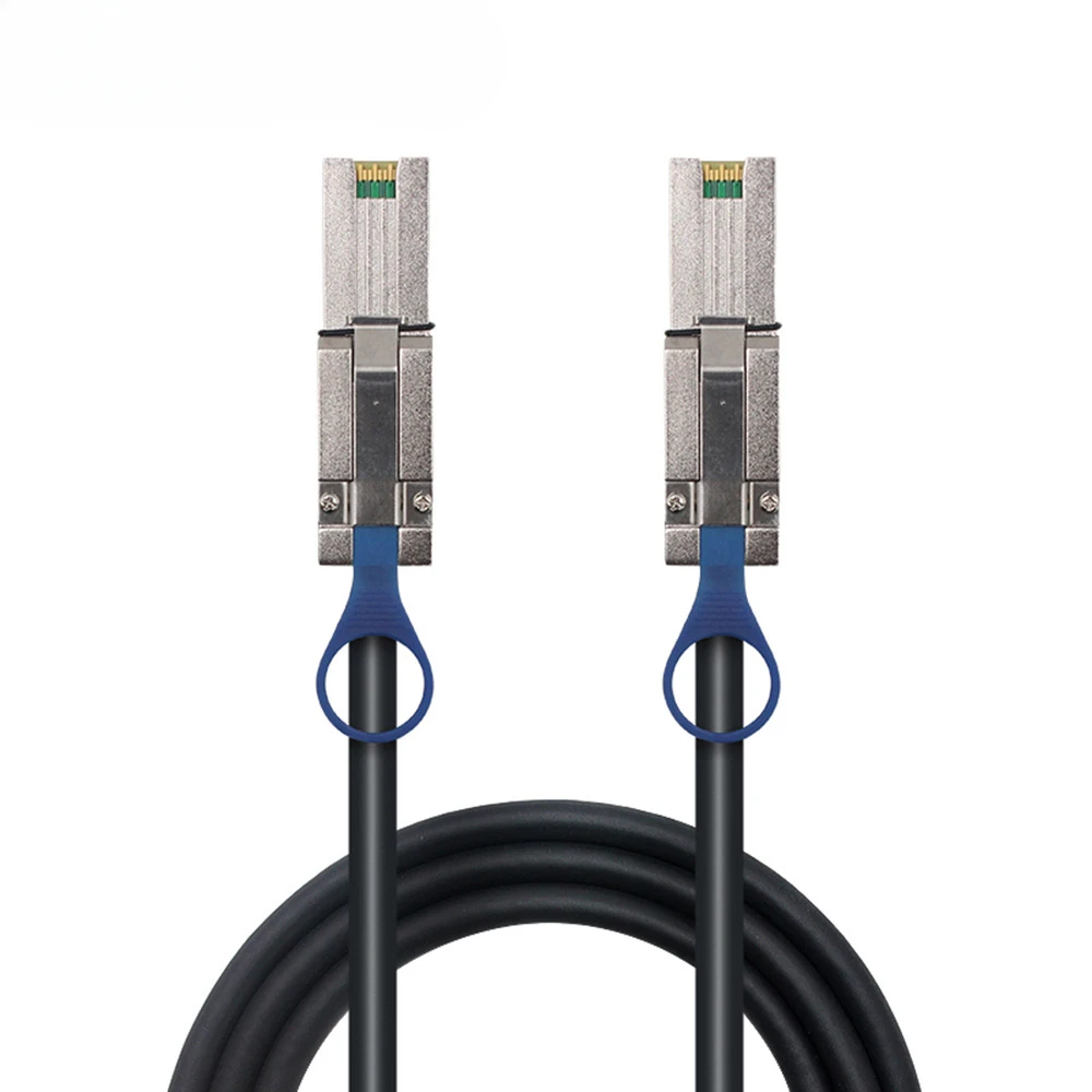 SFF-8088 a SFF-8088 Cable externo Mini SAS HD, cable híbrido SAS2.0 de 6Gbps de 26 pines compatible con SCSI para sistemas Raid - imagen 5