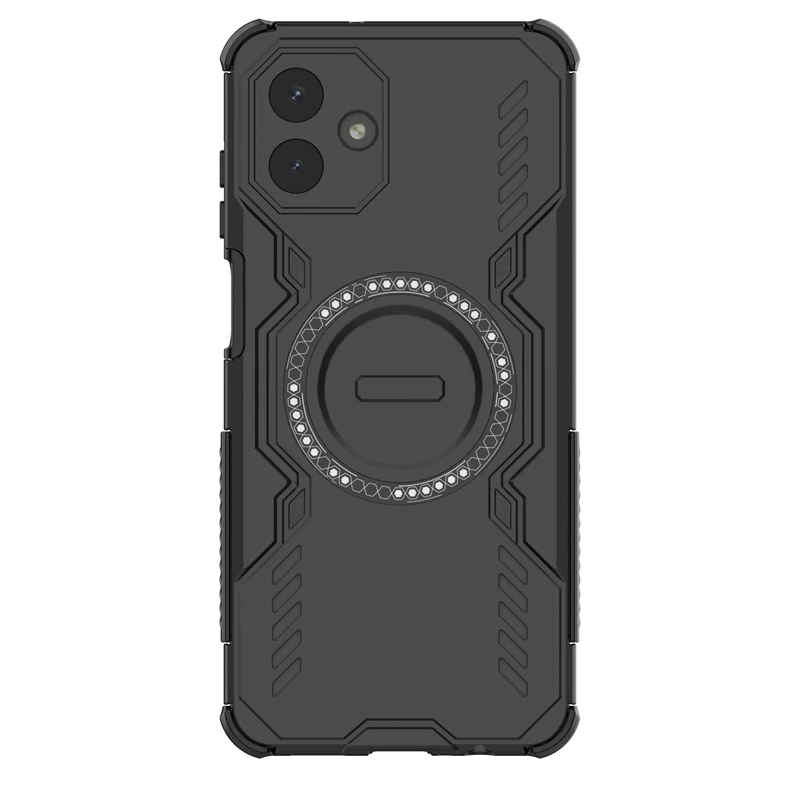Funda de carga inalámbrica con anillo magnético para Samsung Galaxy A07, funda protectora de silicona esmerilada anticaída para PC, funda para Samsung A07 - imagen 3