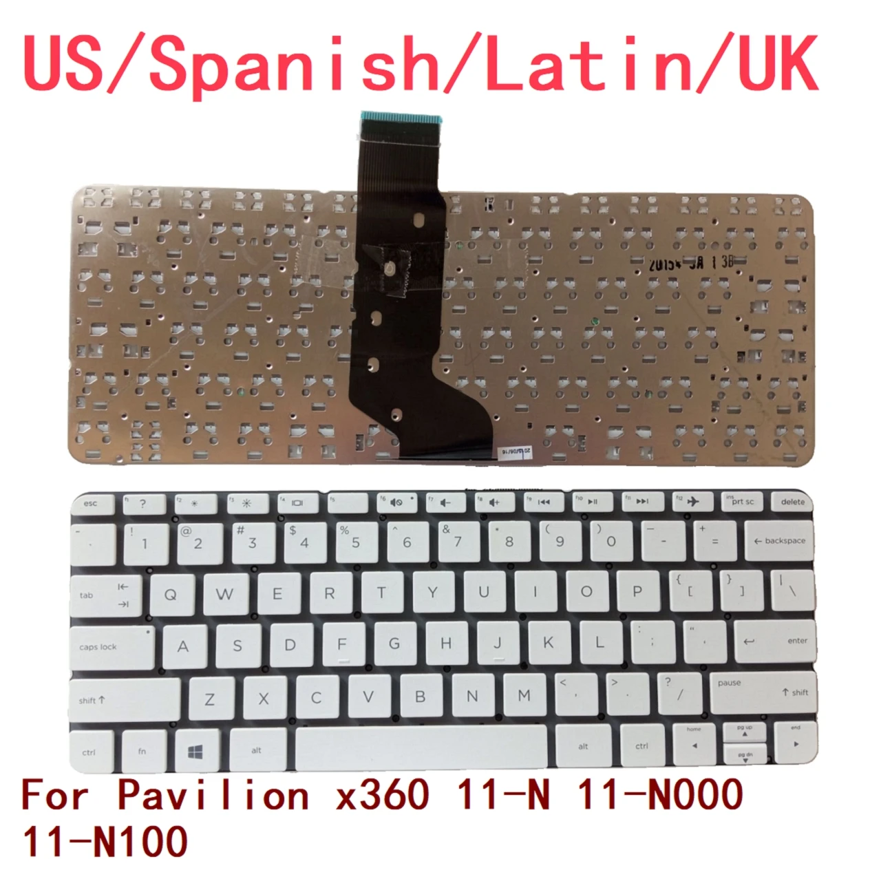 Teclado para portátil HP Pavilion x360 11-N 11-N000 11-N100, repuesto para ordenador portátil