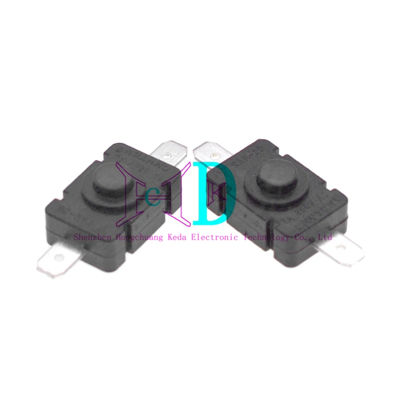 Interruptor de botón de 10 piezas, lámpara de escritorio de 18x12MM, luz fuerte, linterna, micro interruptor de botón, 1812-M, autobloqueo/uno encendido y apagado - imagen 3