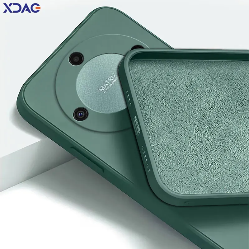 Funda de silicona líquida cuadrada Original para Honor X9A Magic 5 Lite 5G, cubierta trasera suave para móvil Global, armadura Honor X9A Magic5Lite - imagen 3