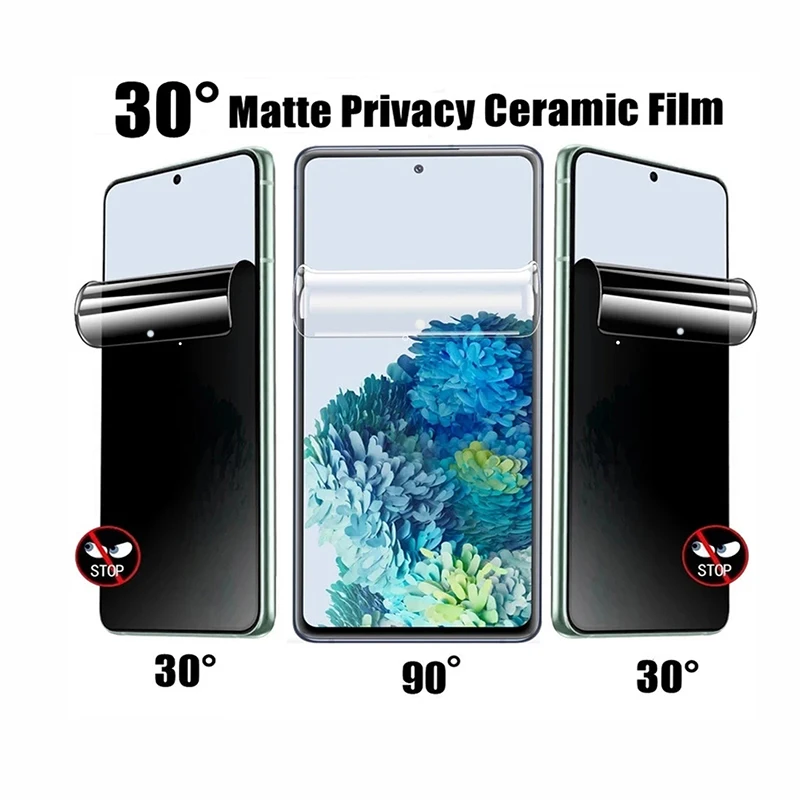 Para Samsung Galaxy S24 S23 S22 película de privacidad de cerámica mate S21 S20 Plus Ultra FE protectores de pantalla Anti-Spy Note 20 10 9 8 S10 5G - imagen 5