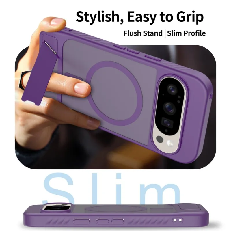 Para Pixel 10 Pro funda con soporte funda magnética PC + funda de Tpu para Google Pixel 9 10 10 Pro - imagen 2