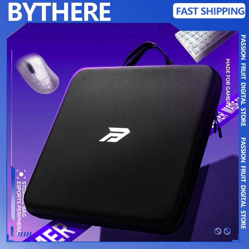 Bolsa de almacenamiento de periféricos Bythere e-sports, bolsa de almacenamiento dura para teclado y alfombrilla de ratón, accesorio personalizado para PC
