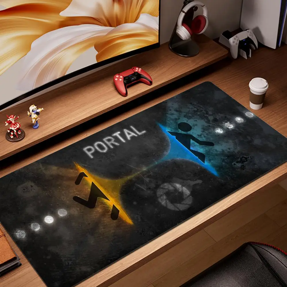 Portal 2-alfombrilla de ratón para gamer 3d, 900x300x3mm, alfombrilla de ratón para juegos, alfombrilla grande para reposamuñecas, alfombrilla para ratón para PC, alfombrillas para escritorio