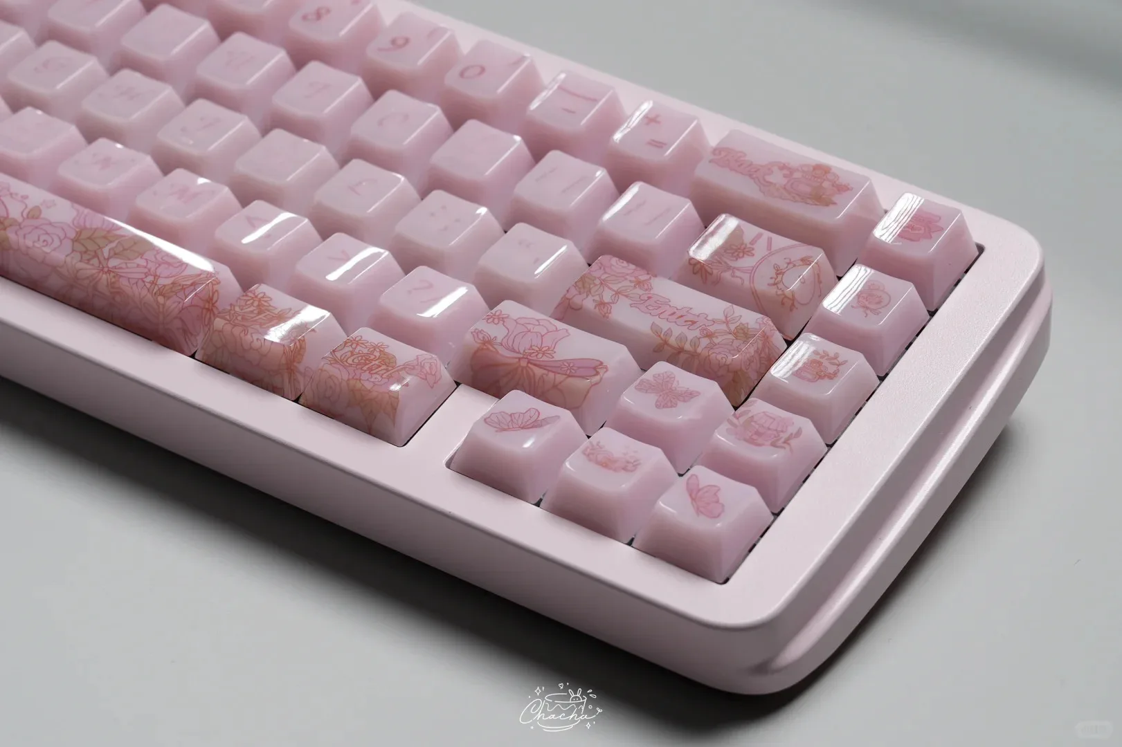 Time Ballet Keycap Little Jelly Fc altura 130/139 teclas Pc Pbt flor rosa púrpura flor Keycap