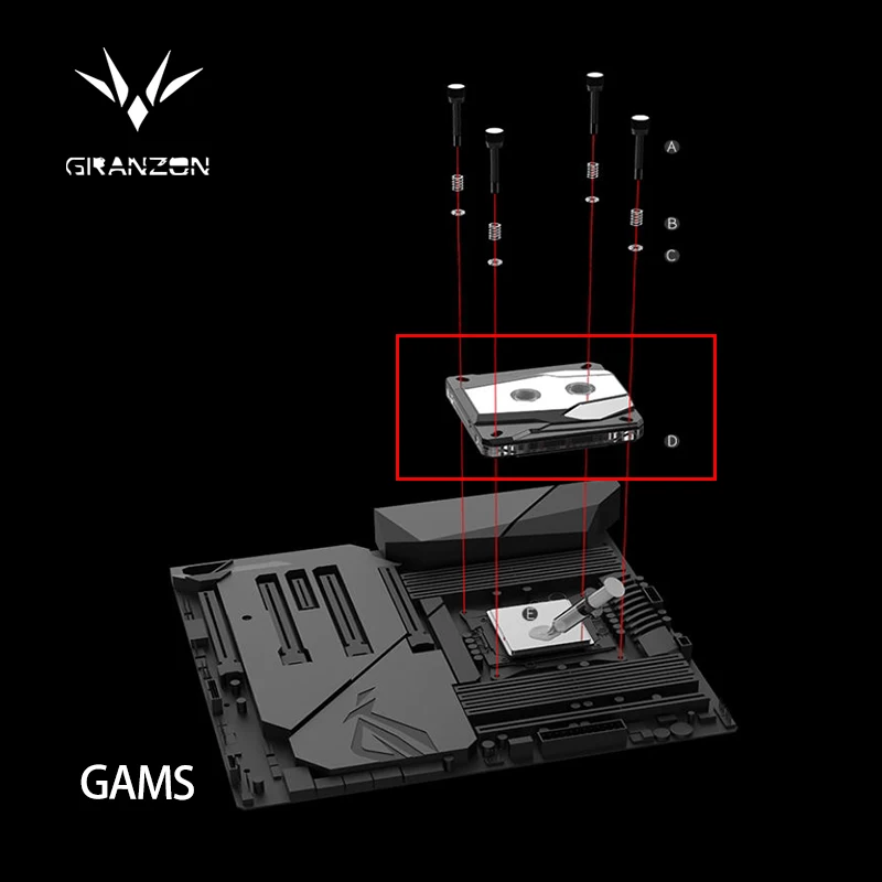 Granzon CPU bloque para INTEL LGA115X 1200 1700 X99 2011 /AMD Ryzen 3/5/7 X470 X570 ThreadRipper radiador enfriador de agua GAMS/GAIS