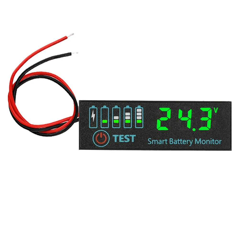 Indicador de capacidad de voltaje de batería LED DC7-55V para batería de plomo-ácido/litio retroiluminación ajustable protección de memoria de apagado - imagen 3