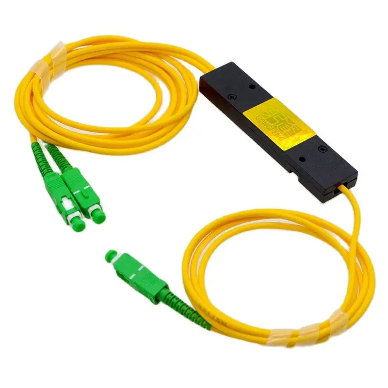 Divisor de fibra óptica cónico SC/UPC/APC, grado de telecomunicaciones, 1x2, relación 50:50, coleta, 10 Uds., venta al por mayor - imagen 3
