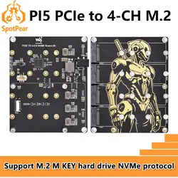 Raspberry Pi 5 HAT PCIe para SSD M.2 NVMe