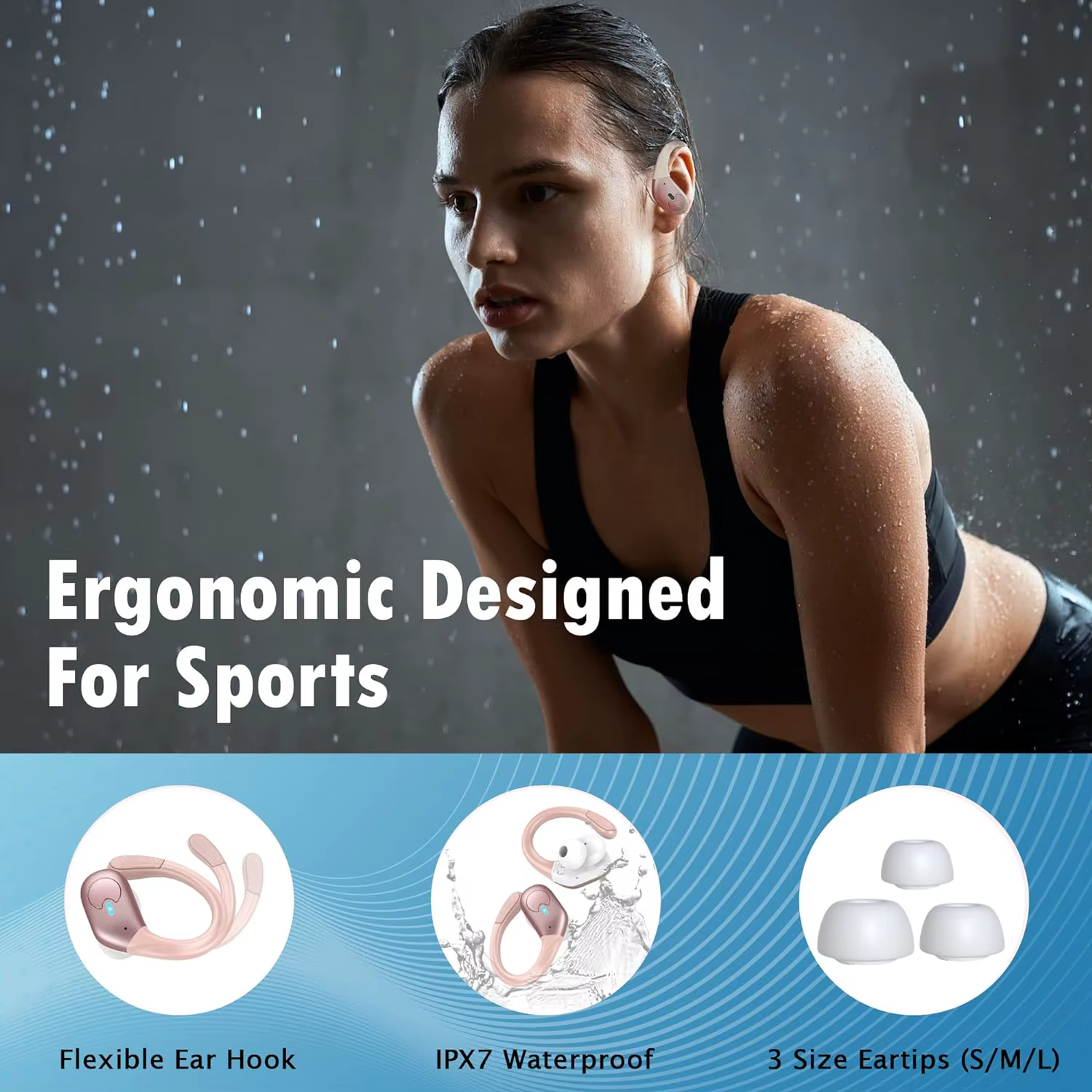 Auriculares Bluetooth con Micrófono y Reducción de Ruido – Deportivo - imagen 3