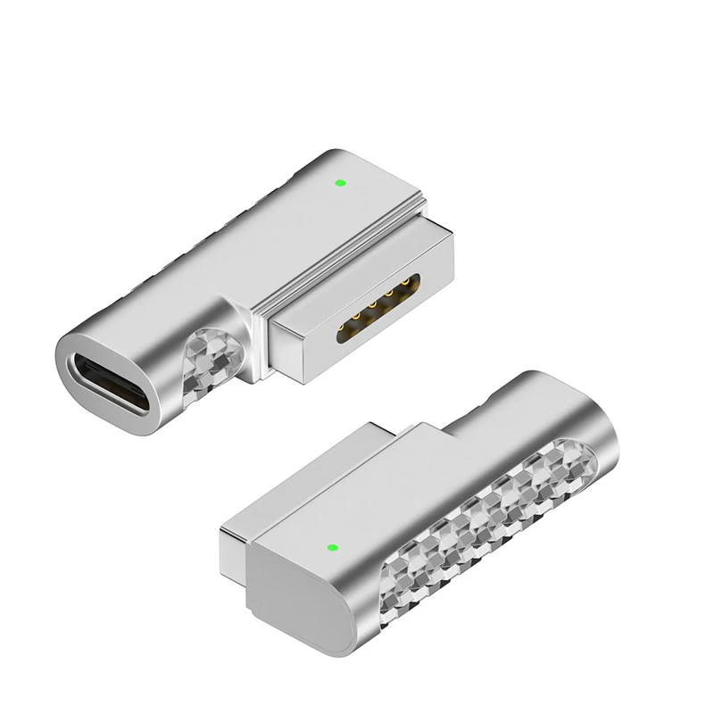Conector adaptador USB C magnético tipo C a Magsafe 2, conector convertidor de enchufe de carga rápida PD para ordenador portátil para MacBook Air/Pro - imagen 2