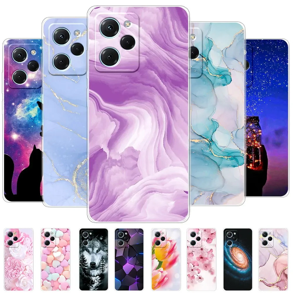 Funda de silicona para Xiaomi Poco X5 Pro, carcasa suave de TPU, parachoques