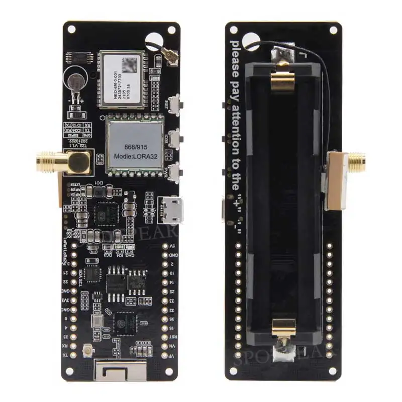 Placa de desarrollo GPS TTGO Meshtastic T-Beam ESP32 LoRa con OLED de 0,96 pulgadas 128*64 WiFi y BLE SX1278/SX1276 433/868/915/923MHz - imagen 2