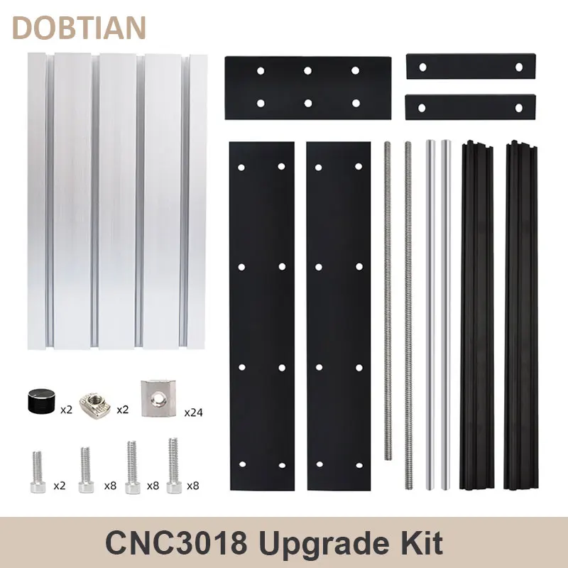 Kit de extensión de eje Y CNC 3018, extensión de mesa de MDF de aluminio con ranura en T 3040, carenado de aluminio Compatible con CNC 3018pro - imagen 2